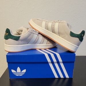 Adidas Men's Campus 00s Light Gray and Dark Green Sneakers